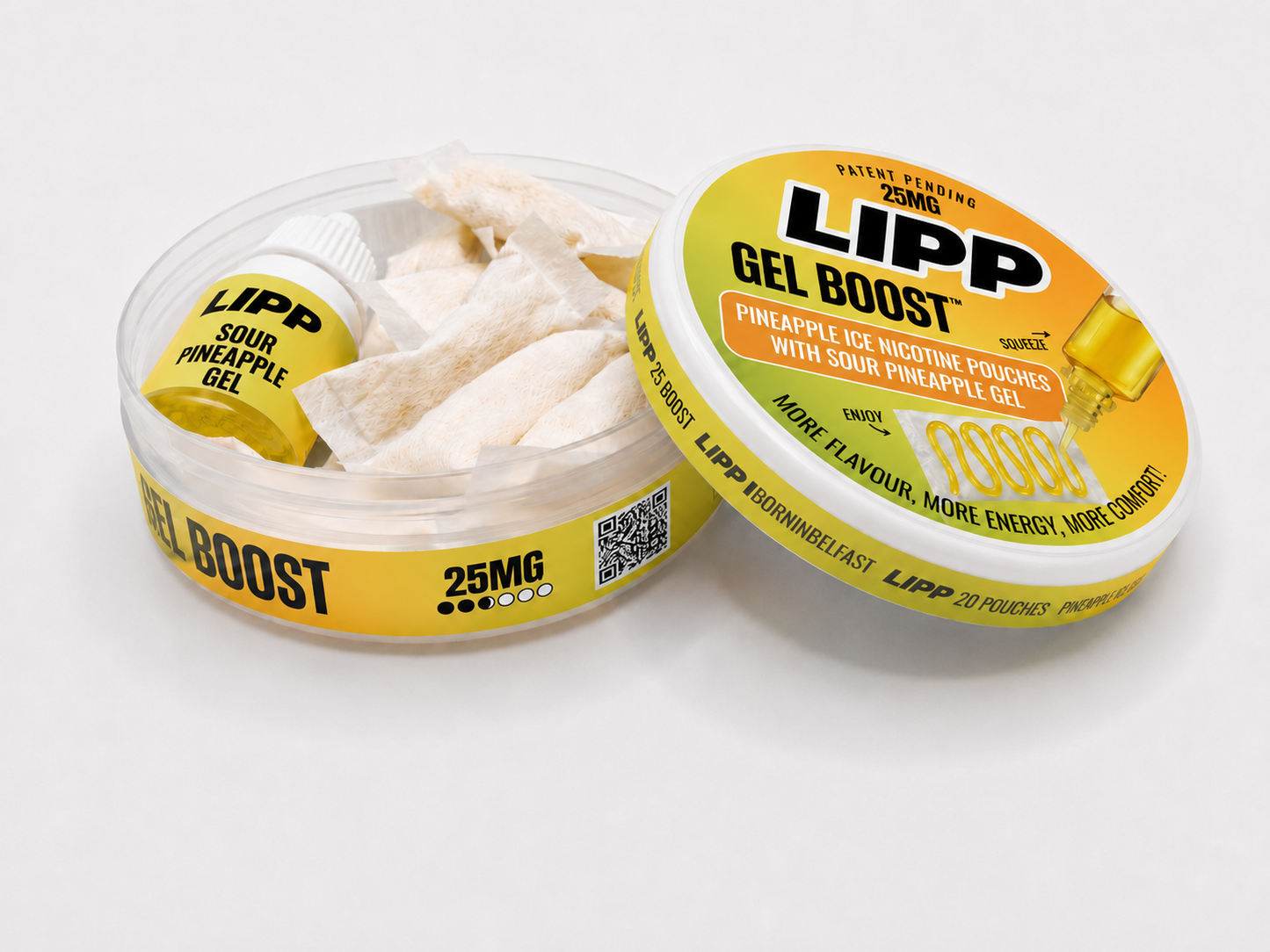 LIPP Gel Boost container with pineapple gel 